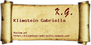 Klimstein Gabriella névjegykártya