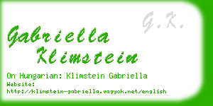 gabriella klimstein business card